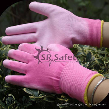 SRSAFETY 13 Guante de nylon de la PU de la galga / guante de la flexión de la PU / guantes de la PU Fabricantes, China